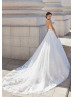 Double Straps Beaded White Lace Tulle Latest Wedding Dress